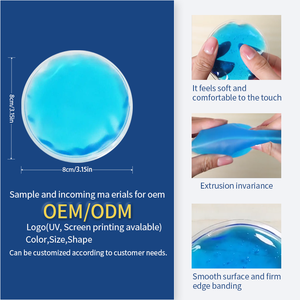 Compresse de gel PVC ronde portable <span class=keywords><strong>micro</strong></span>-ondable en gros, chaud/froid, pour soulagement de la douleur, thérapie corporelle, réduction des gonflements, premiers secours - Product Image 3
