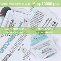 Pochette personnalisée en aluminium avec fermeture éclair pour crème solaire, masque facial, lotion, emballages en mylar, produits cosmétiques