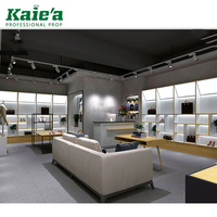 Magasin moderne cintre en bois de vêtements de dame et sacs présentoir sac présentoir