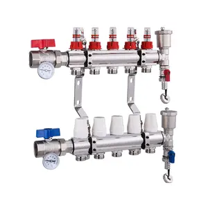 Manifold for water pipe manifold system underfloor heating collector