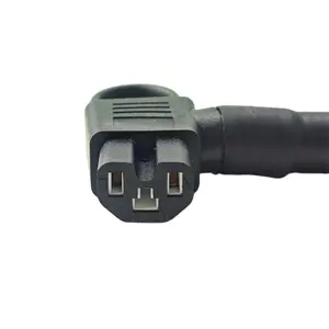 Sampel tersedia 3 Pin utama kabel daya DC steker IEC C13 C14 kabel daya laki-laki ke Perempuan Memimpin dengan 0.6M 10AWG kabel silikon