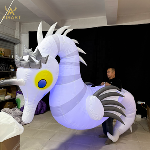 Costume de hippocampe gonflable géant personnalisé, décoration animale, accessoire avec lumière LED pour aquarium/fête/événement, affichage publicitaire - Product Image 4