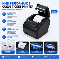 Imprimante de tickets de file d'attente en promotion – Imprimante thermique de reçus 80 mm USB+LAN+RS232 pour ordinateur