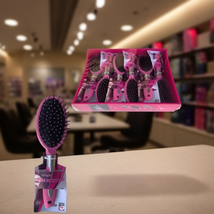 Juego de cepillos para el cabello MNJ, 12 piezas, diseño ovalado rosa para peinar y desenredar - Product Image 1