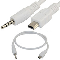 Câble AUX 3,5 mm vers Mini USB, câble stéréo mâle 3,5 mm vers Mini-B Mini USB mâle