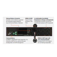 Vente en gros usine Vertiv GXT5 5KVA-20KVA 230V Onduleur monophasé en ligne sur tour/à montage en rack à batterie au lithium