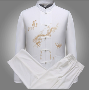 唐装上衣裤子男中老年父亲长袖老人衣服爷爷穿中式太极套装 - Product Image 4