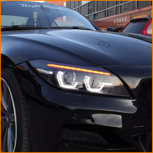 Para <span class=keywords><strong>BMW</strong></span> <span class=keywords><strong>Z4</strong></span> E89 2009-2016, Juego de Faros Delanteros Bi Xenón con Lente Proyector, Carcasa Negra, LED DRL, Señal de Giro Secuencial - Product Image 4