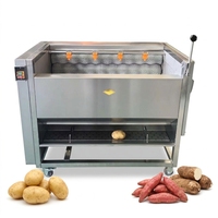 Industriële aardappelwasser en -schiller met hoge capaciteit, fabrieks prijs, elektrisch, automatisch, geschikt voor zoete aardappel en yam.