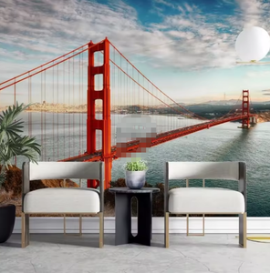 Paisaje del <span class=keywords><strong>estrecho</strong></span> del puente Golden Gate en San Francisco Peel and Stick Wallpaper - Product Image 4