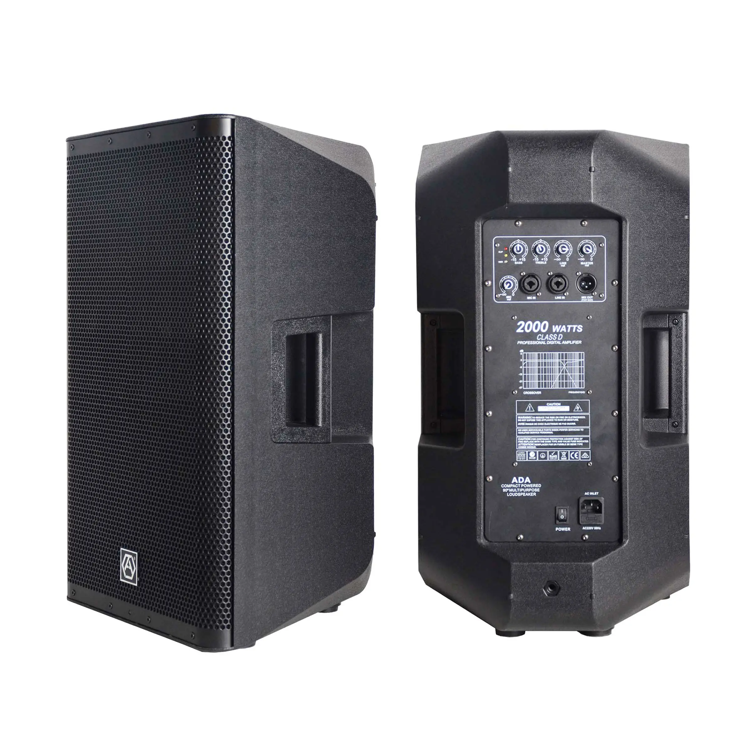 AS Monitor Karaoke Pesta Dj 15 Inci, Speaker Pa Portabel Woofer dengan Kotak Suara 15 Inci, Speaker Karaoke Pesta Dj Profesional