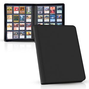 card binder no rings Amazon.com: Zettokete 4 Pocket Trading Card Binder, Ringless Card Binder  with Zipper for TCG and Sport Cards Collections, Holds 160 Cards with  Side-Loading Pages, Black : Toys & Games main image 1
