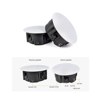Haut-parleur encastrable au plafond CS-2 WiFi BT 5.4 60W, AirPlay Multiroom, DLNA, amplificateur domestique, haut-parleurs de plafond avec entrée AUX LAN USB