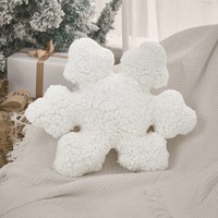 Coussins décoratifs de Noël en forme de flocon de neige blanc de haute qualité, coussins décoratifs pour la décoration de la maison