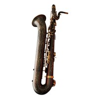 Eastern Music Pro Matte Black Nickel Plated Brass Baritone Saxophone with EB Tone Easy Install Performance Grade
