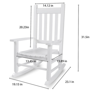 Chaise à bascule pour tout-petits en bois confortable <span class=keywords><strong>inclinable</strong></span> à bascule pour enfants d'âge bébé chaise longue intérieur extérieur filles enfants salle de jeux - Product Image 6