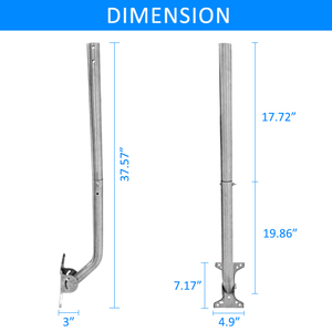 Jh-mech J hình dạng ăng-ten vệ tinh món ăn Wall Mount Bracket cực TV kỹ thuật số mặt đất ăng-ten trên không cực J cực ăng-ten - Product Image 4