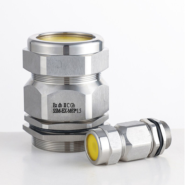 304 Stainless Steel Explosion-Proof Armored Cable Gland, Waterproof, Sealing, Clamping and Fixing Cable Connector M20*1.5(6-16)