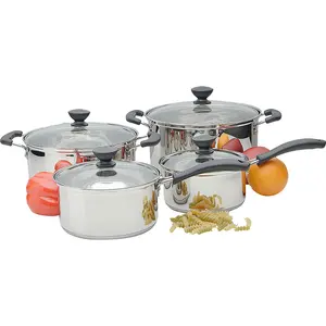 Produsen Baru Dikembangkan Kompatibel Induksi Peralatan Masak Stainless Kamping Set Panci Logam Wajan Sup Panci Panas Memasak Set