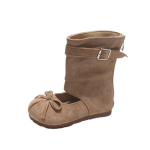 Stivaletti con Fiocco Traforato per Bambine, Moda Primavera Autunno - Product Image 6