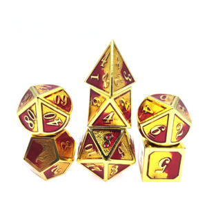 Meilleures ventes - Ensemble de dés métalliques multi-faces 7 pièces DND avec dés D20 supplémentaires pour Dungeons and Dragons - Ensemble de dés polyédriques - Dés métalliques personnalisés - Product Image 5