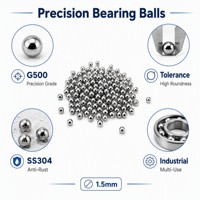 Billes de roulement de précision SDBALLS miniatures à gorge profonde SS304 G500, billes en acier inoxydable de 1,5 mm pour divers roulements