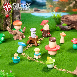 งานฝีมือเรซิ่นรูปเห็ด ของตกแต่งสวนจิ๋ว ของตกแต่งบ้าน ประติมากรรมศิลปะ รูปทรงกลม พลาสติกและเรซิ่น - Product Image 3