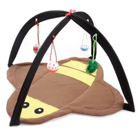 Vente en gros Jouet interactif pour chat Jouets pour chat d'intérieur Extérieur Tente pour animal de compagnie Jouet de jeu Tapis de lit avec boules de cloche de souris suspendues