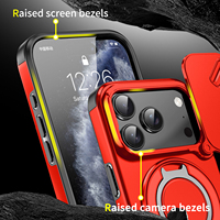 Coque de protection antichoc pour iPhone 18 Pro Max 17 16 15 14 13 12 11 avec support anneau 360° et fixation adsorption pour support de voiture