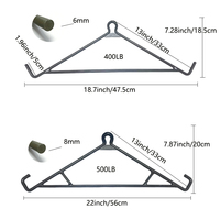 Gambrel de suspension robuste en acier pour gibier lourd jusqu'à 400 lb – Outil de traitement durable pour cerfs, elans et gros gibiers