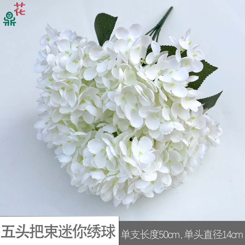 Bouquet de mini-hortensias à cinq têtes WZT blanc