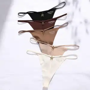 Soie glacée sans couture pour femmes, culotte de Bikini légère, Fitness, sport, Tangas, boutons de natation, string t-back, sous-vêtements pour femmes, 0513