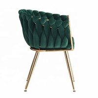 Meilleure vente en gros chaise de salle à manger contemporaine, moderne, de haute qualité, de luxe, avec pieds dorés, tissu velours, dossier pour la maison et le bureau