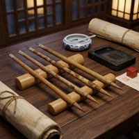 Ensemble de pinceaux de calligraphie chinoise traditionnels en poils de chèvre