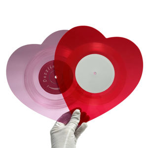 <span class=keywords><strong>Discos</strong></span> de vinilo LP <span class=keywords><strong>decorativos</strong></span> con forma de corazón de amor, disco de vinilo transparente con forma de corazón Rosa y Rojo - Product Image 1