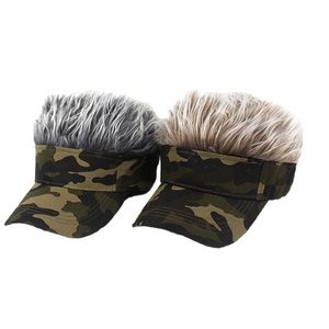 Fashion Hairpiece Sun Cap Snapback Sport Hip Hop Camouflage Leopard Dot Half <b>Wig</b> Baseball Caps <b>Men</b> Women 100% Cotton Summer - Product Image 1