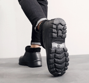 Bottes de neige mi-mollet légères en PVC antidérapantes et imperméables, doublure en peluche, chaudes <span class=keywords><strong>pour</strong></span> l'automne et l'hiver, semelle épaisse, chaussures de travail de jardin - Product Image 6