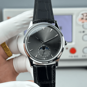 Mens Automatic Mechanical Watch Moon Phase Function Leather Strap Stainless Steel Case for Formal and Daily Wear - Product Image 3