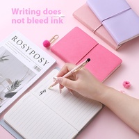 Carnet en cuir imprimé A6 pour filles, design macaron frais, LOGO personnalisé, planification quotidienne, gestion du temps, journal de gratitude