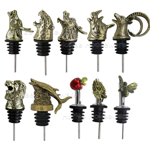Vertedor de Vino de Metal de Aleación de Zinc, Estilo Vintage, Bronce Antiguo, Personalizado, con Forma de Animales, Accesorios de Bar - Product Image 3