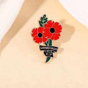 Fabrikant Emaille Klaproos Bloem Opdat We Niet Vergeten Pin Badge Festival Van Herdenkingsdag Souvenir Reversspeld Broche - Product Image 5