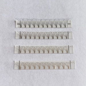 Ciglia a ventaglio pre-assemblate Promade, base piatta corta, colore marrone, extension ciglia professionali con etichetta privata - Product Image 2