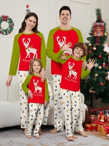Hot sale bijpassende familie kerst pyjama set lange mouwen top broek 2 stuk print xmas jammies nachtkleding pjs <span class=keywords><strong>sets</strong></span> voor familie - Product Image 5