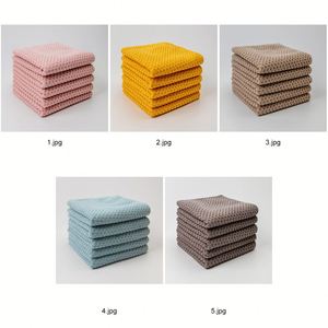 Essuie-vaisselle de cuisine à motif de grains de café, épaissi, absorbant, dégraissant, en microfibre, nettoyage multifonctionnel pour la maison - Product Image 2