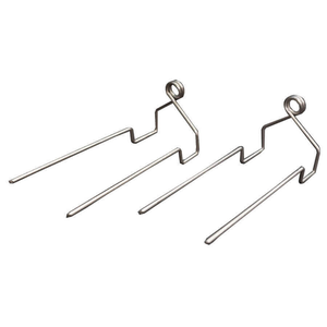 Auspit Squeezeloc Spike 130mm en acier inoxydable, lot de 2 pour brochettes de rôtissoire - Product Image 3