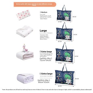 Lindo estilo de dibujos animados impermeable Oxford edredón bolsa de almacenamiento bolso de moda para jardín de infantes y almacenamiento de edredón portátil para niños - Product Image 5