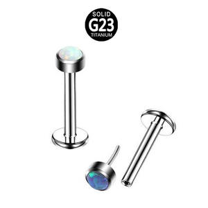 Astm F136 Implantat-Klasse Titan Piercing drahtloser Schmuck interner Push <span class=keywords><strong>Pin</strong></span> Trinkknopf Oberteil Labret-Stift-Ohrringe - Product Image 2