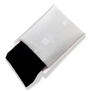 Custom ECO White Matte Bubble Padded Envelope Bubble Air Wrap Polymailer Bags Custom Bubble Mailers for Shipping jiffy bag