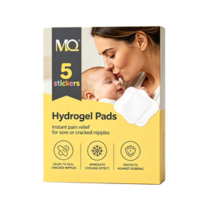 MQ Hydrogel Sensitive Skin Nipple Patches 5pcs/box Autocollants apaisants pour soulager la douleur des mamelons endommagés/fissurés - Product Image 1