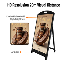 Panneau d'affichage LED P2.5 portable, affiche numérique, kiosque, écran publicitaire pliable intérieur/extérieur, support au sol, IP65